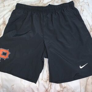 - Nike Black Athletic Shorts Moisture-Wicking Performance